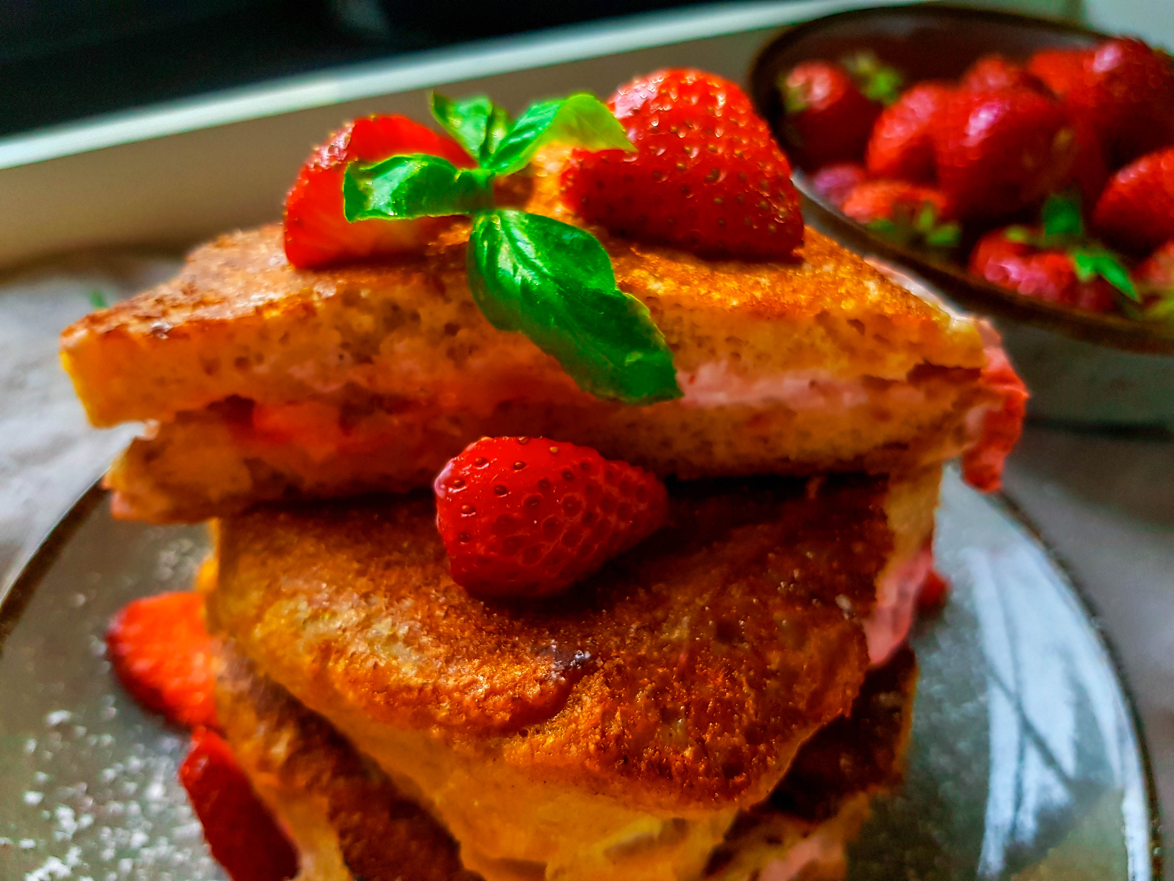 strawberry cream cheese stuffed French toast