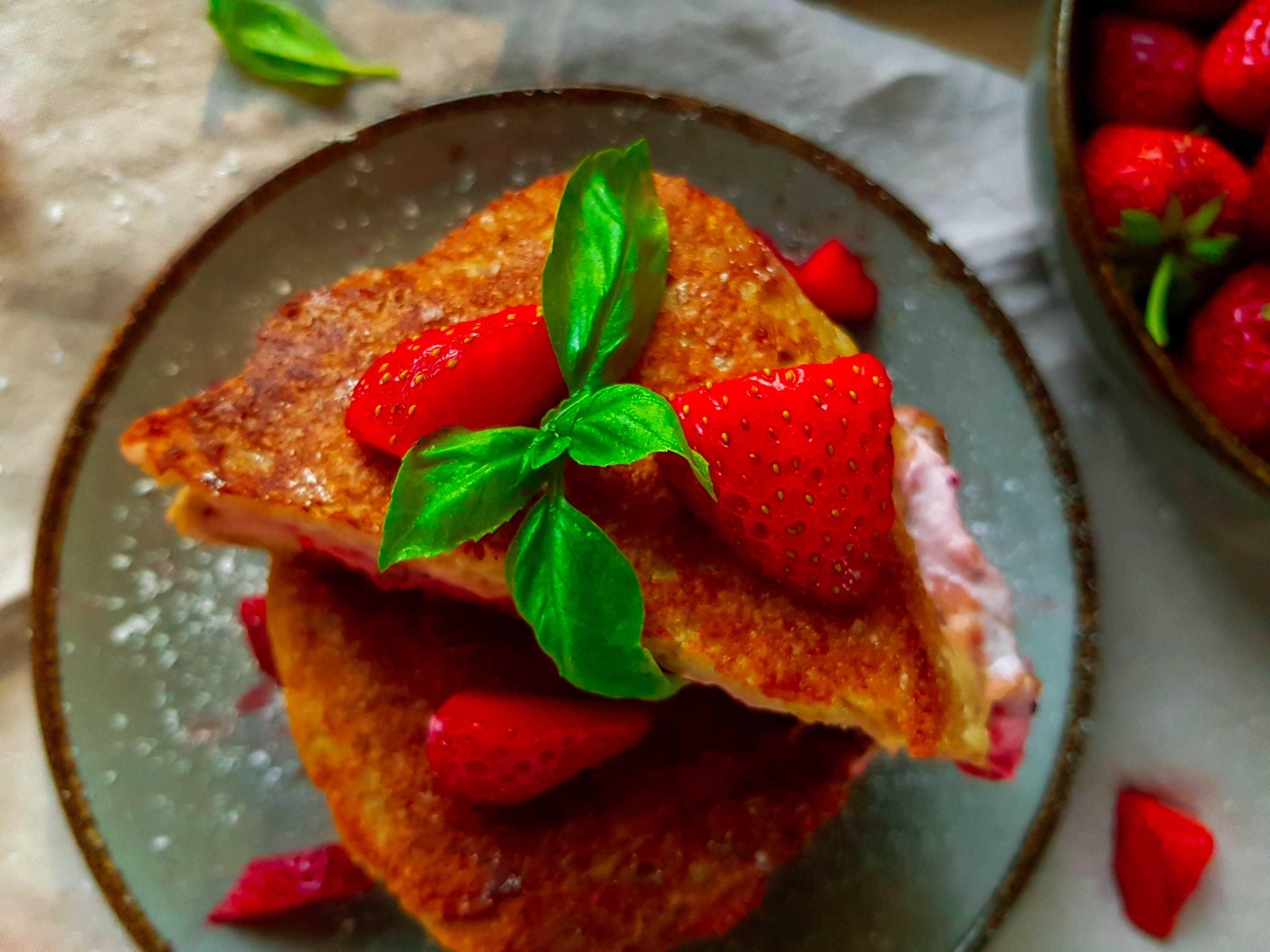 strawberry cream cheese stuffed French toast