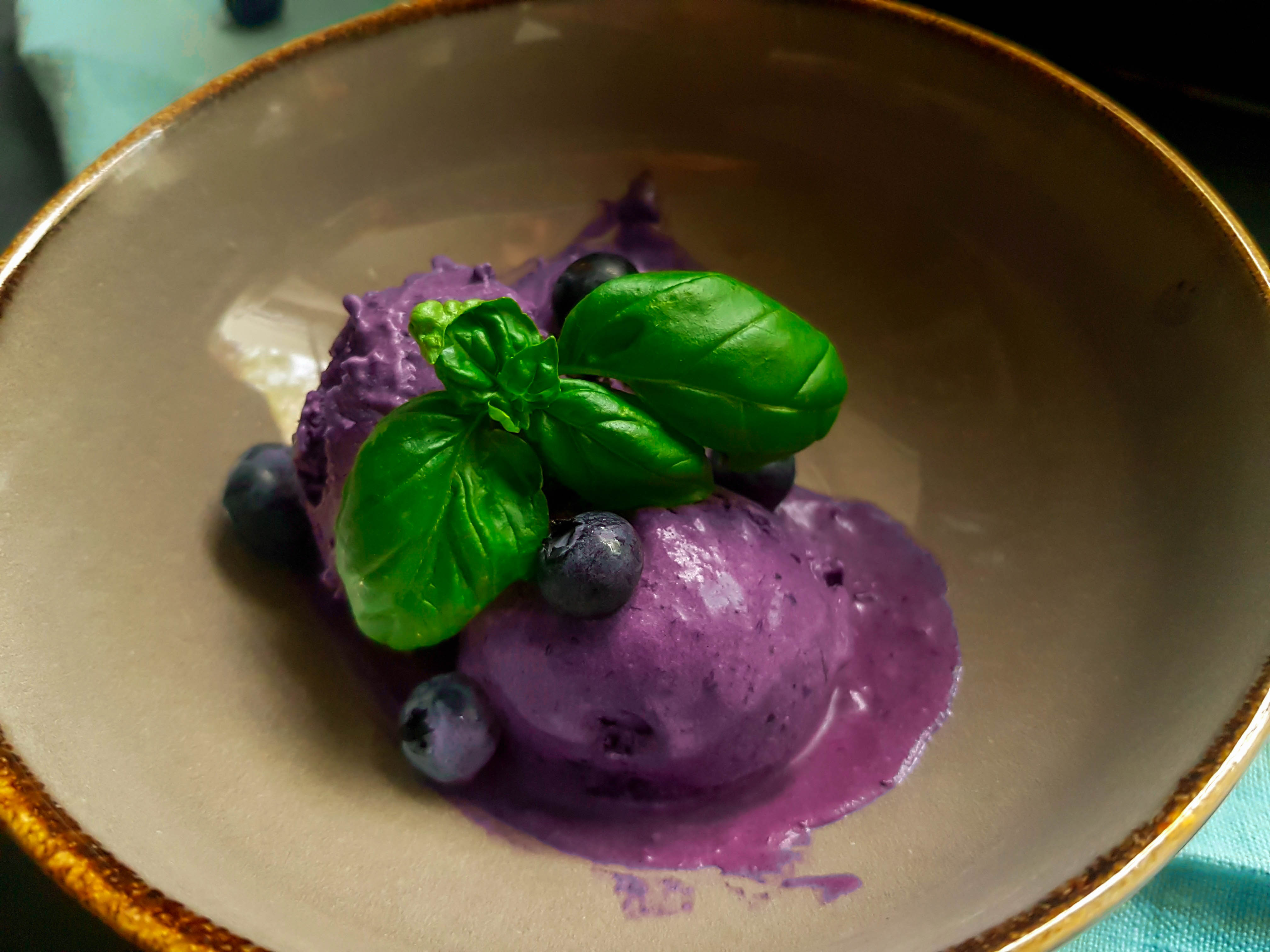 blueberry basil coconut ice cream