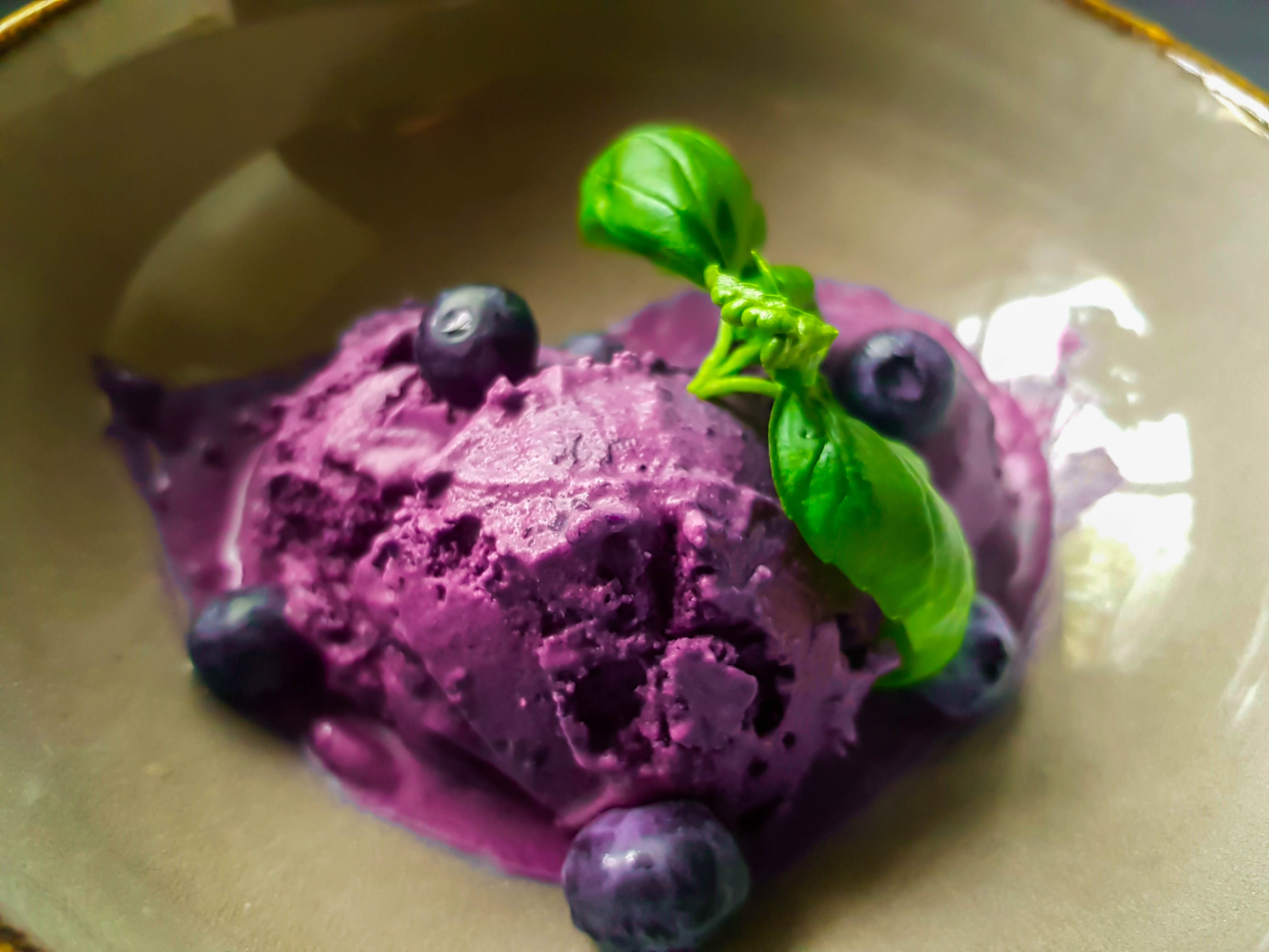 blueberry basil coconut ice cream 
